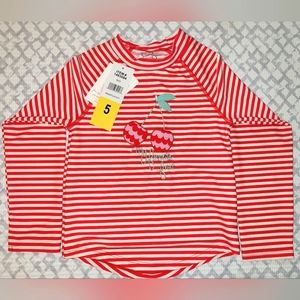 Jessica Simpson Cherry Long Sleeve Rashgaurd Shirt! Size- 5
